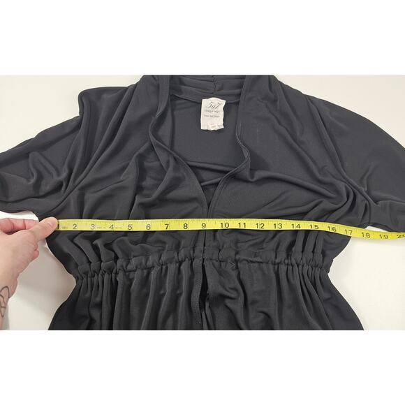Cinq a cept black open front ruched waist hook top long sleeve Career Casual XS - Picture 8 of 9